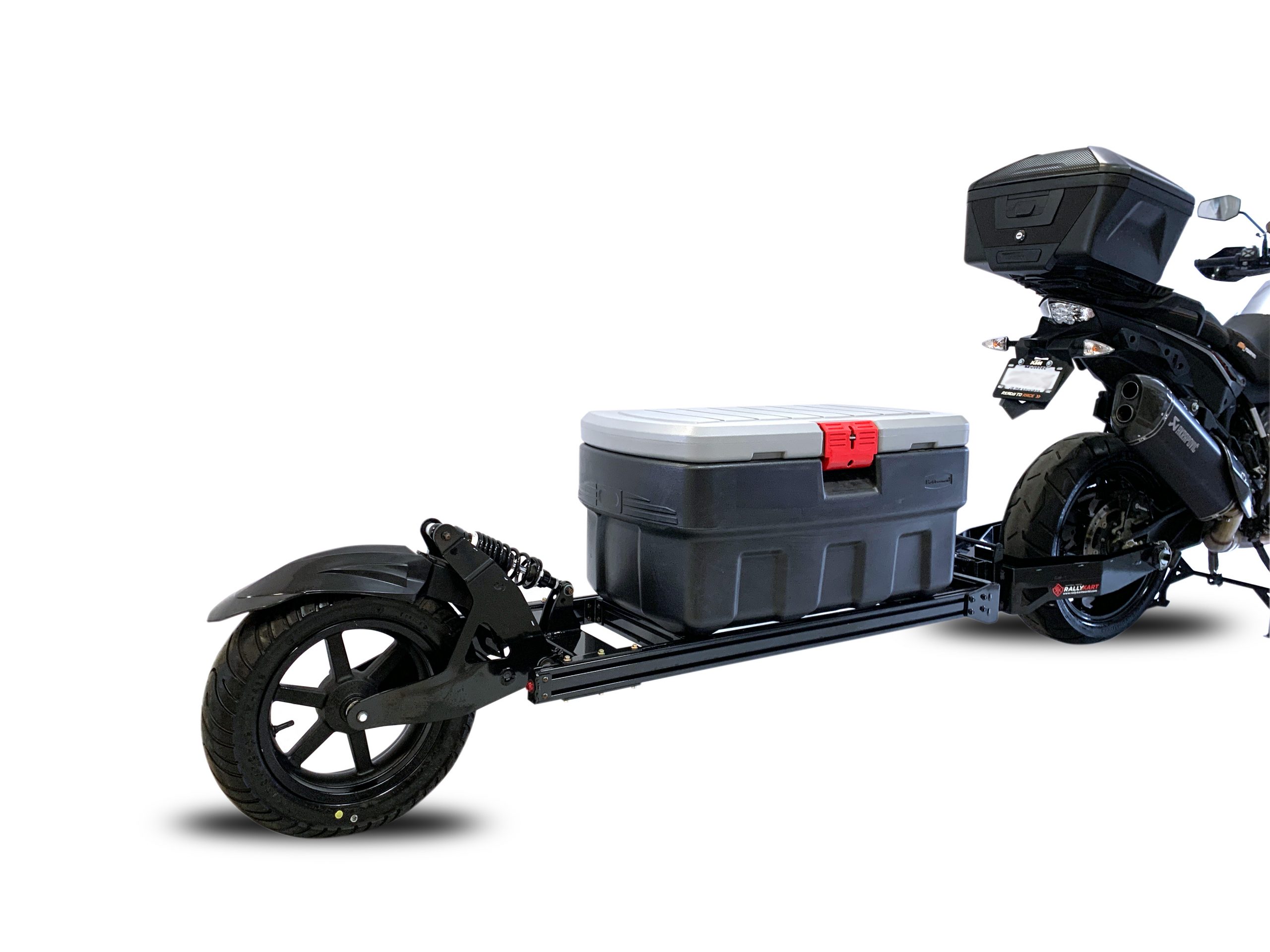 Motorcycle Standard Trailer with 140L Rubbermaid